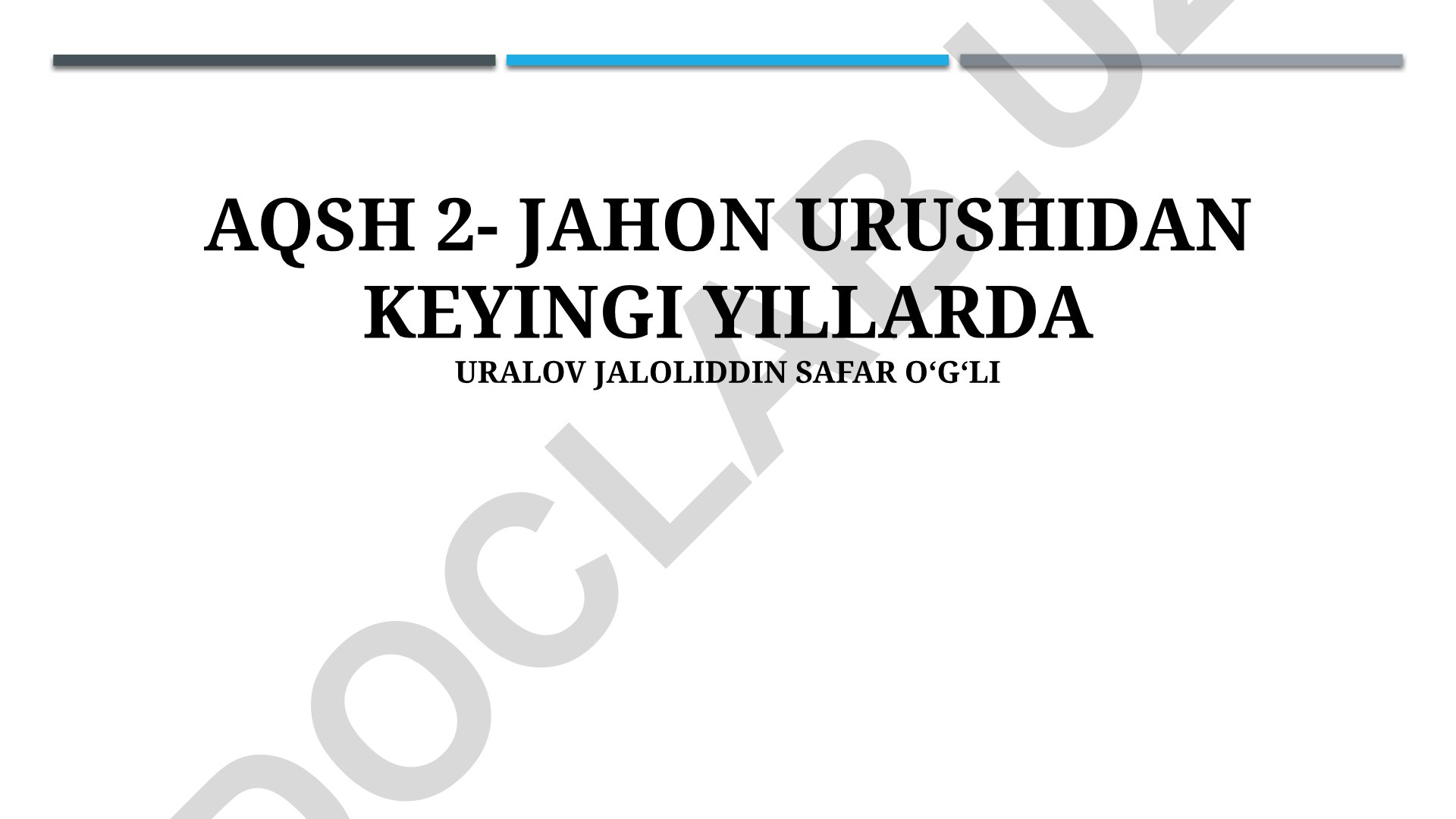 AQSH 2-Jahon urushidan keyingi yillarda iqtisodiy o'sish, suburbiyalashuv va Sovuq urush