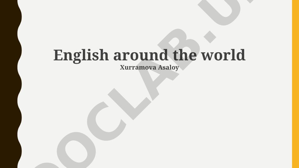 English around the world