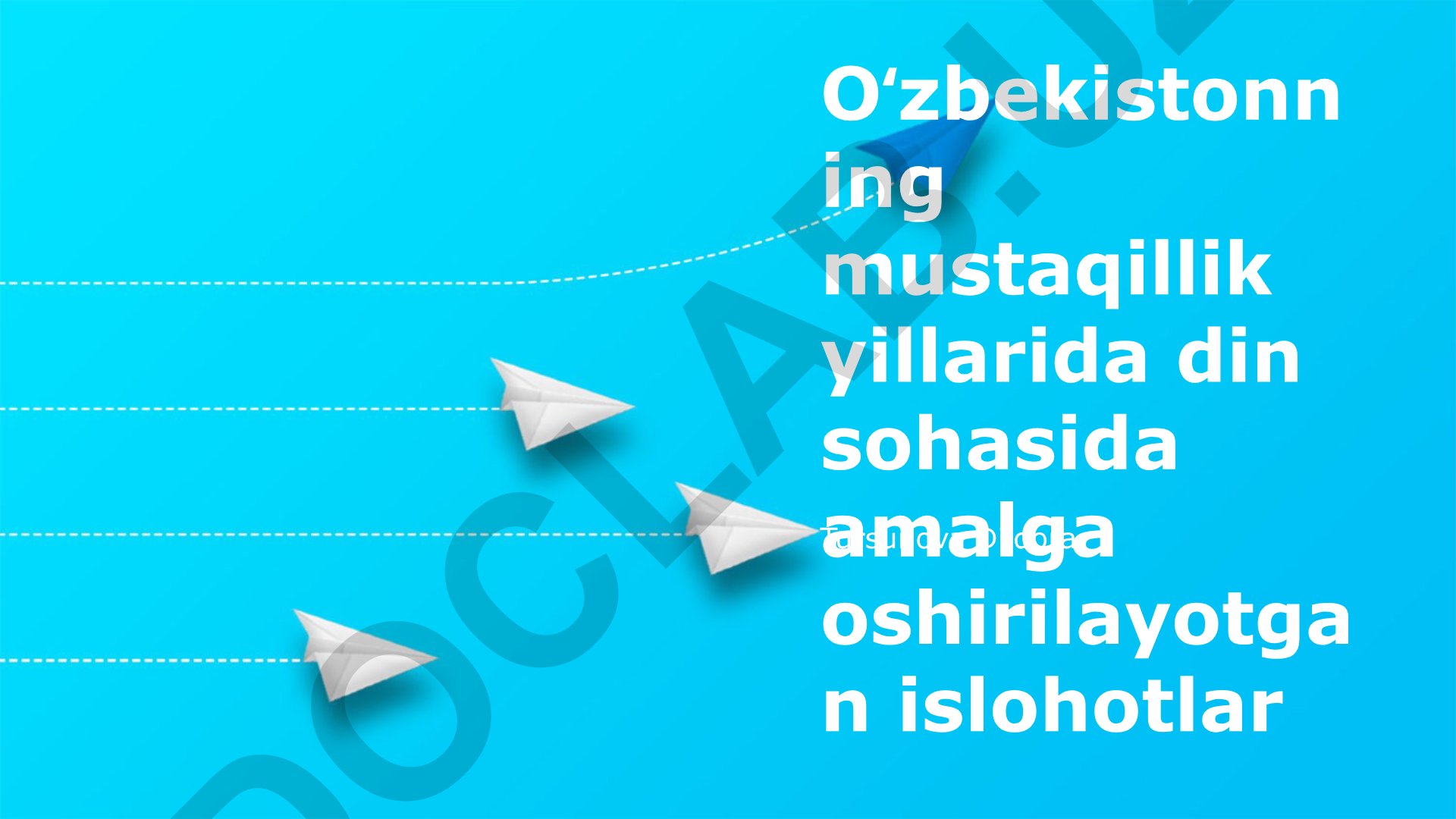 O'zbekiston mustaqillik yillarida din sohasidagi islohotlar
