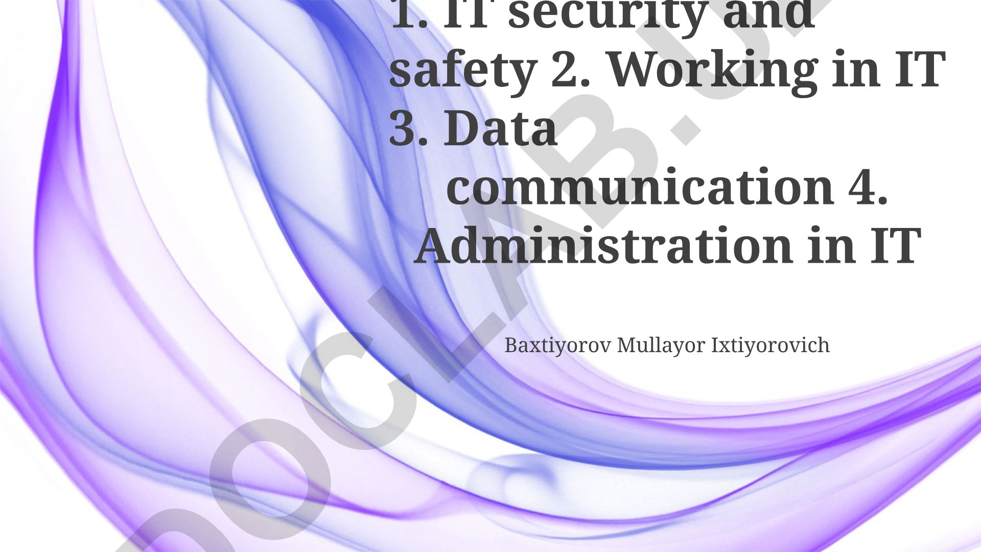 IT Security, Data Communication and Administration Fundamentals