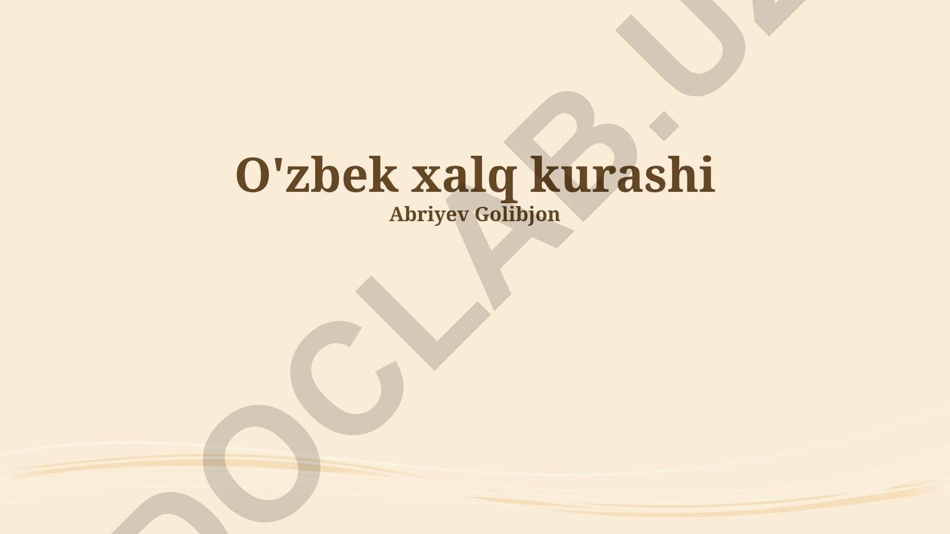 O'zbek milliy kurashi tarixi, texnikalari va turizm bilan bog'liqlik