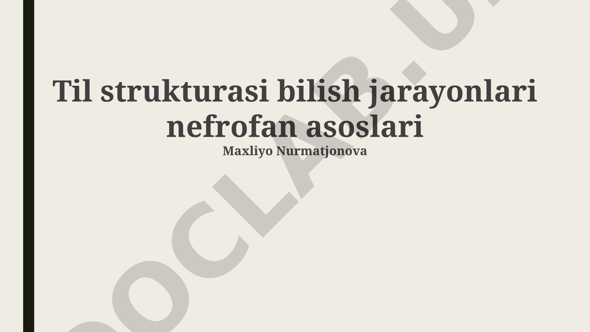 Strukturali bilim jarayonlarining neyron asoslari