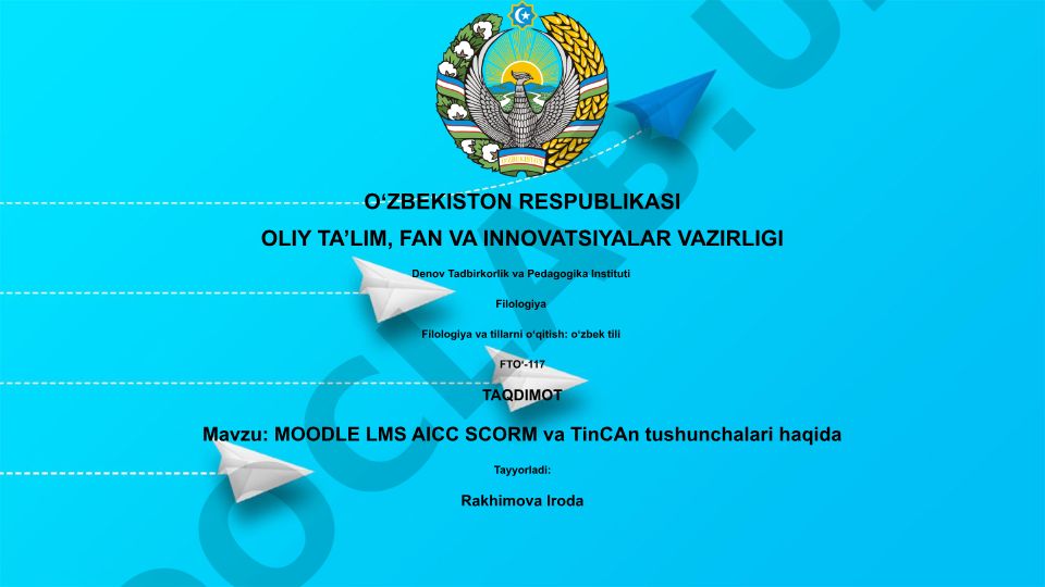 MOODLE LMS AICC SCORM va TinCAn tushunchalari haqida