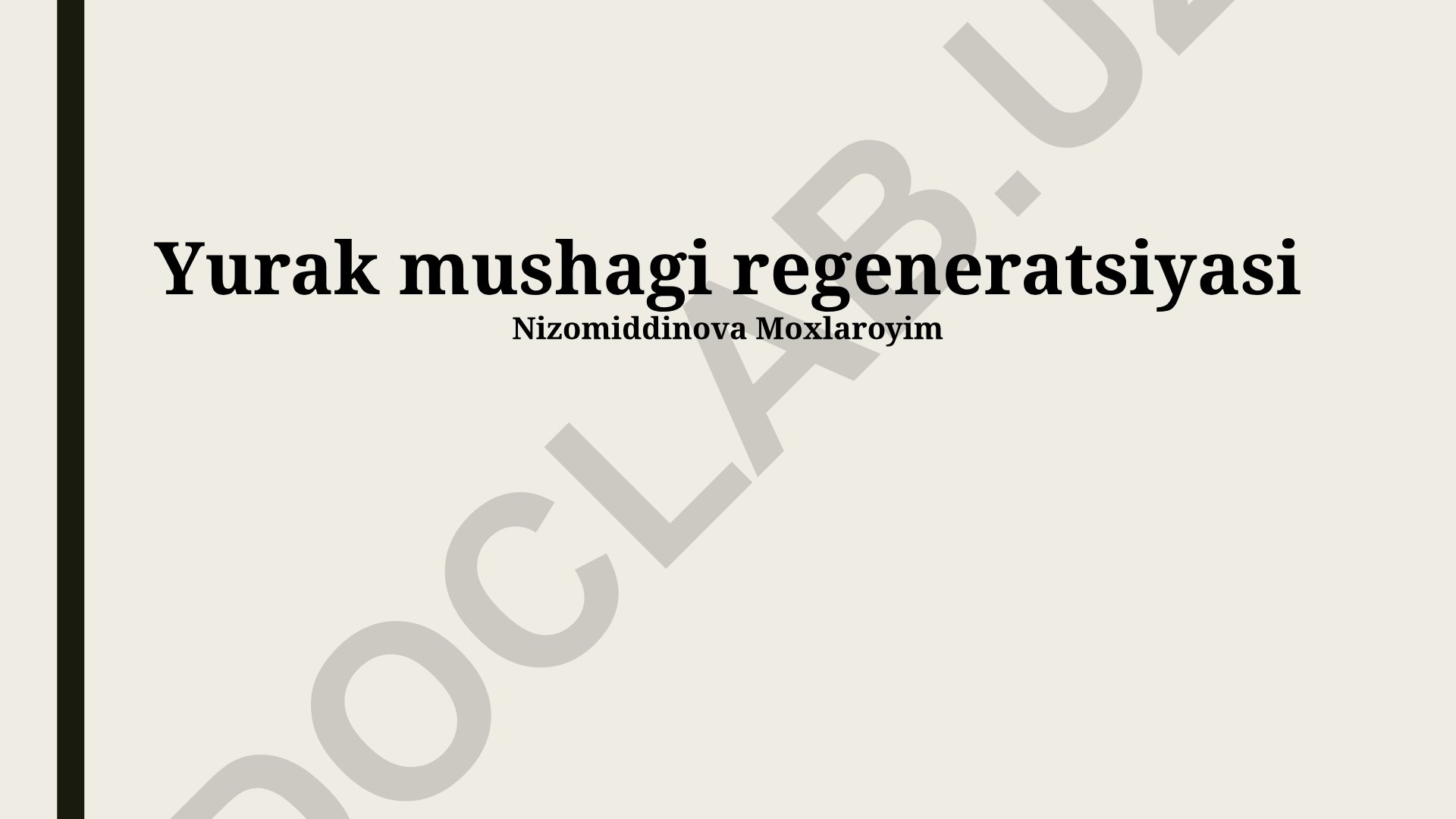 Yurak mushagi regeneratsiyasi va yangi terapevtik yondashuvlar