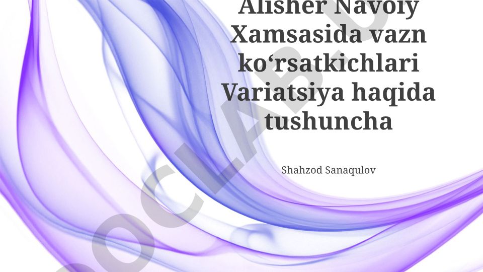 Alisher Navoiy Xamsasida vazn koʻrsatkichlari va metr o'zgarishlari