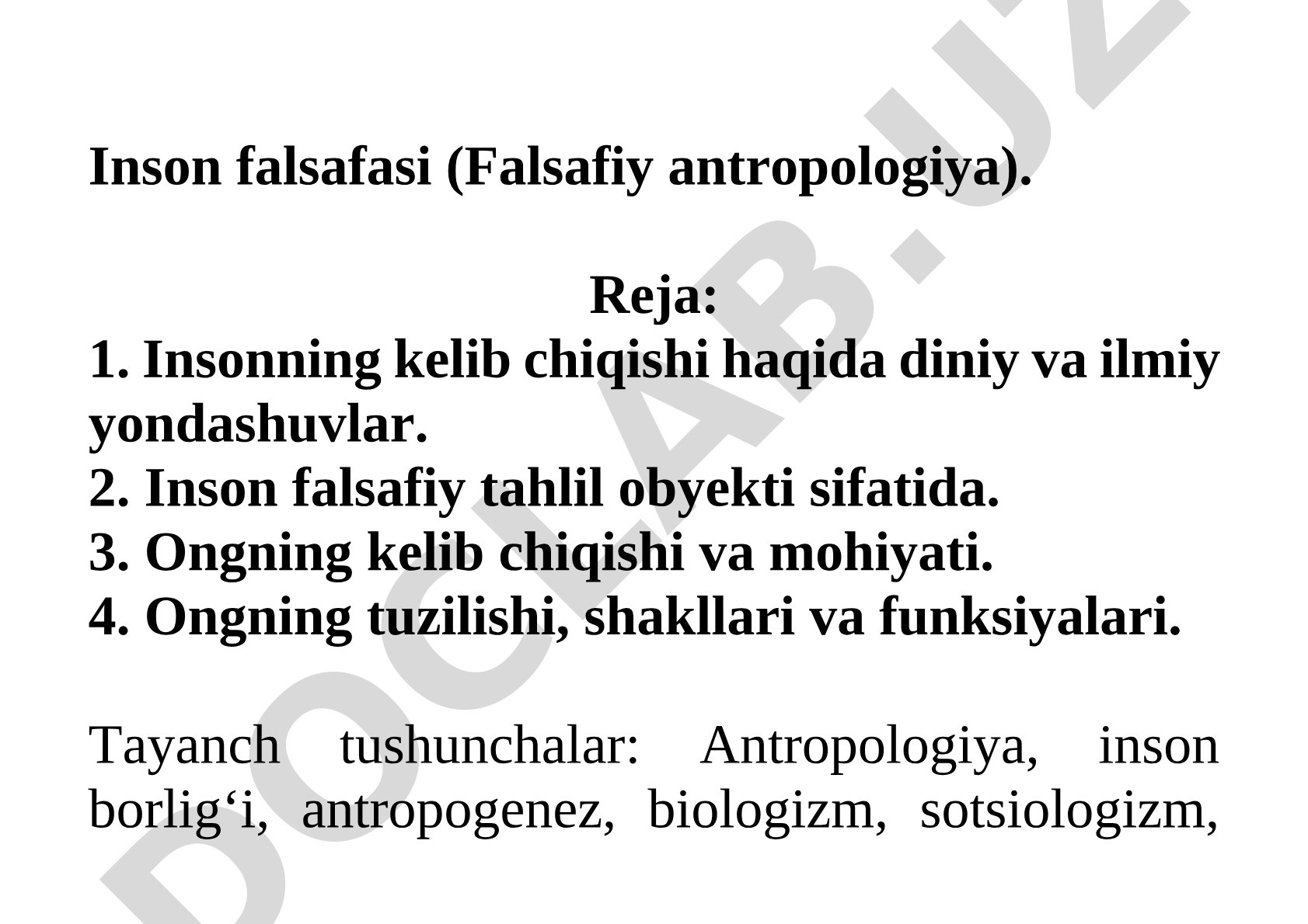 Inson falsafasi (Falsafiy antropologiya)