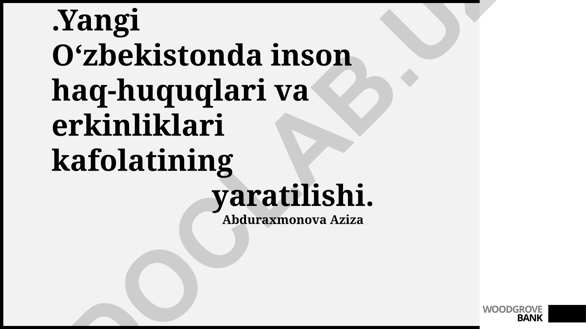 Yangi Oʻzbekistonda inson haq-huquqlari va erkinliklari kafolatining yaratilishi
