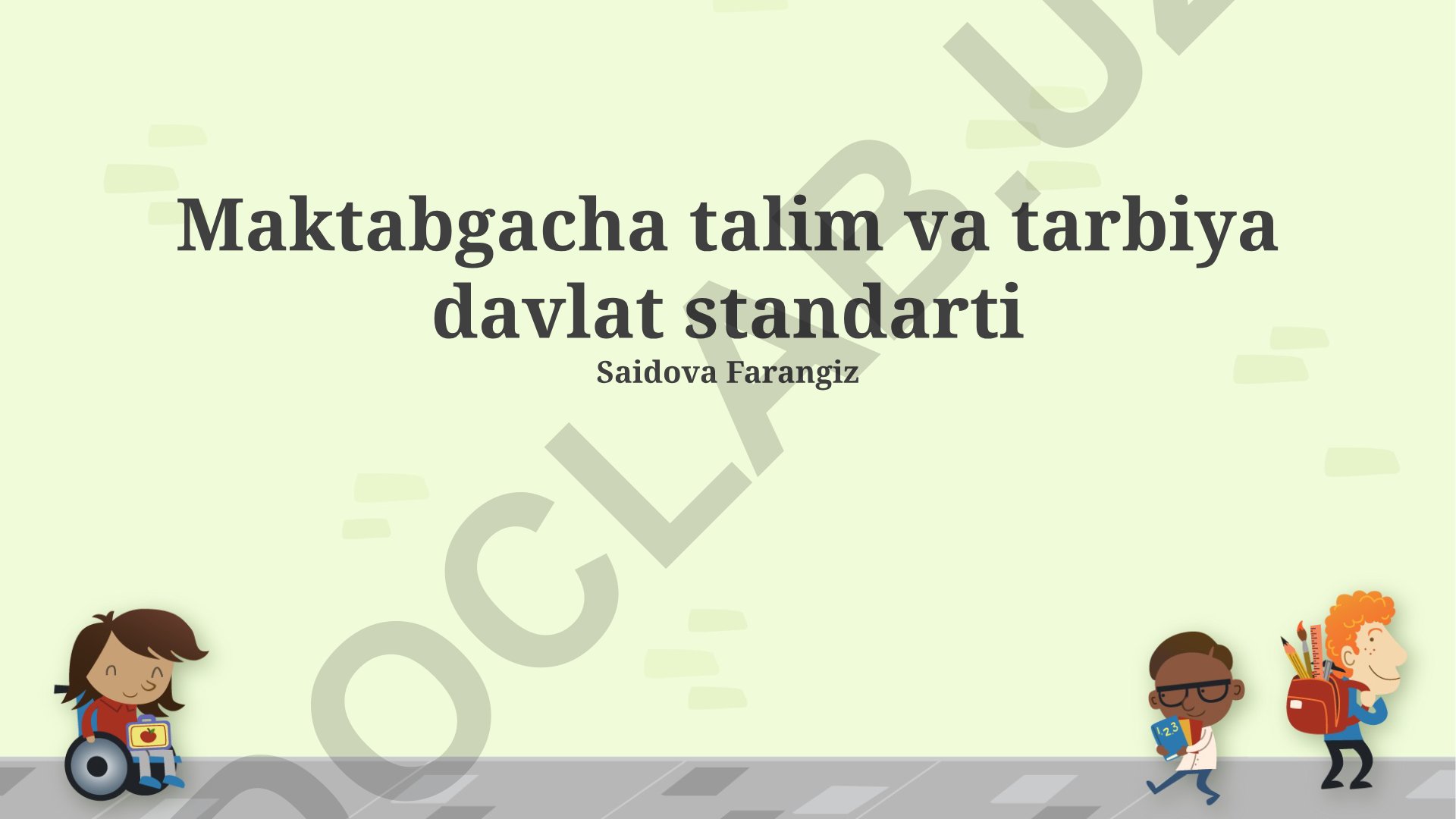 Maktabgacha talim va tarbiya davlat standarti