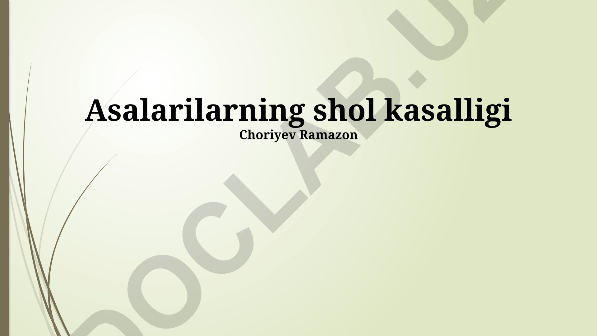 Asalarilarning shol kasalligi