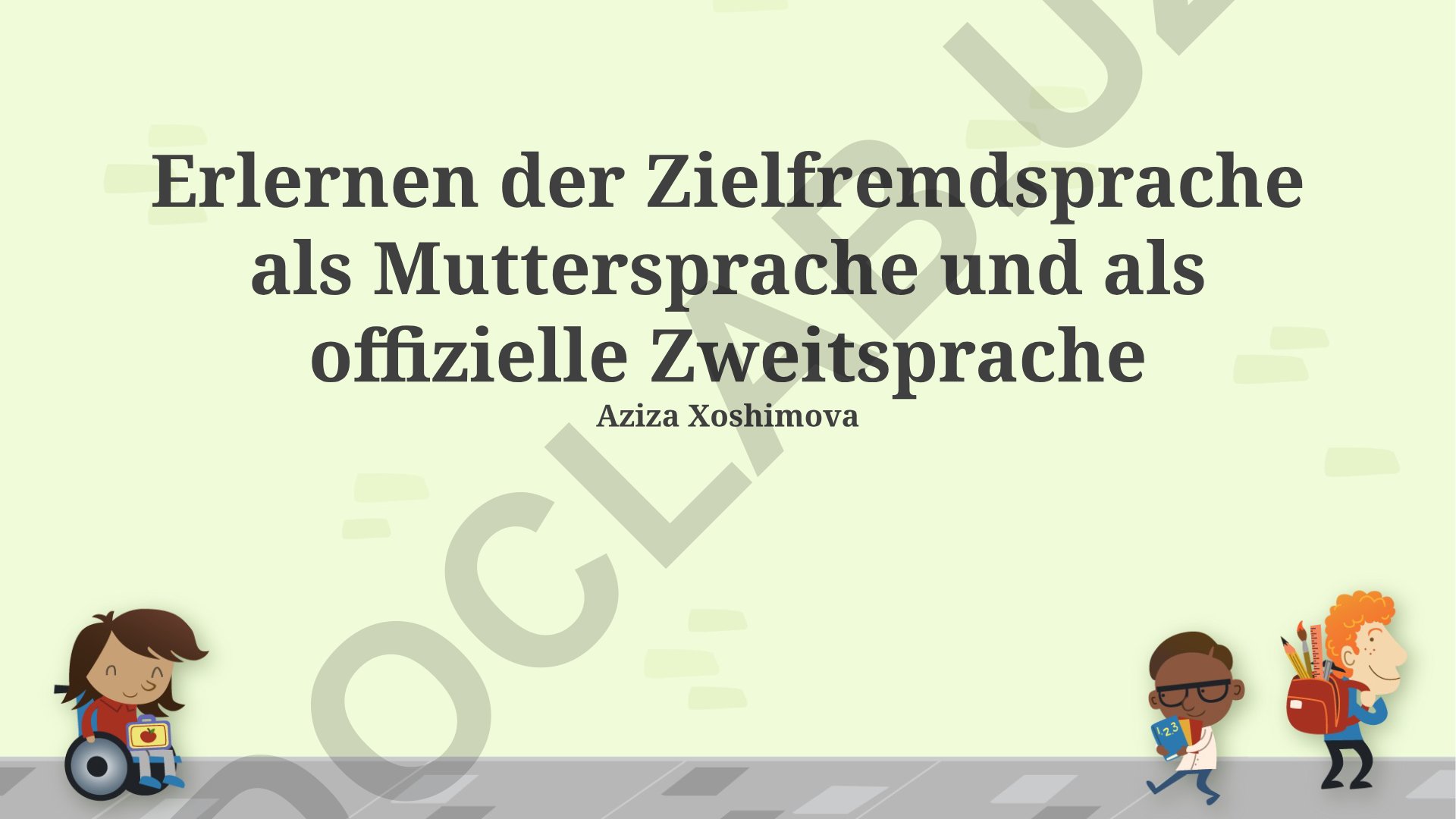 Zielspracherwerb als Muttersprache und Amtssprache im Vergleich