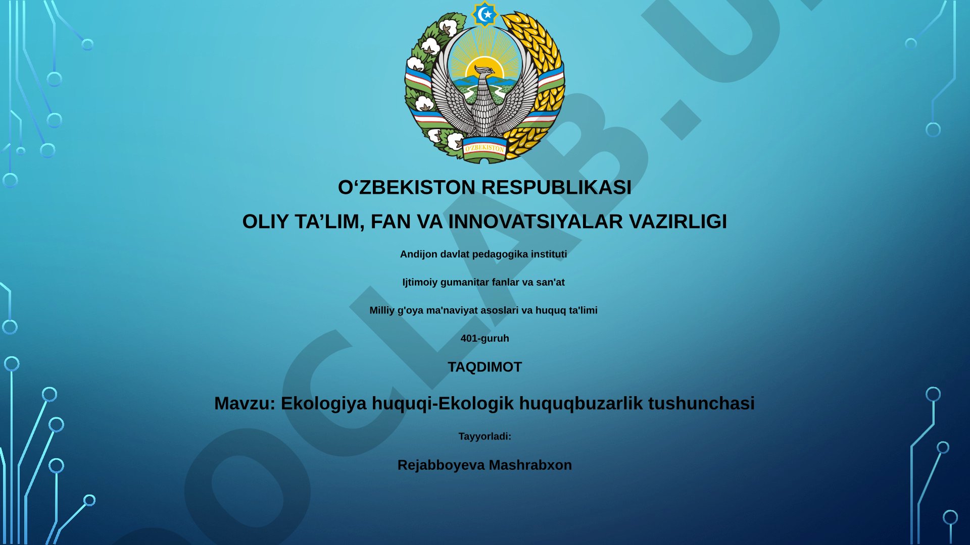 Ekologiya huquqi - Ekologik huquqbuzarlik tushunchasi