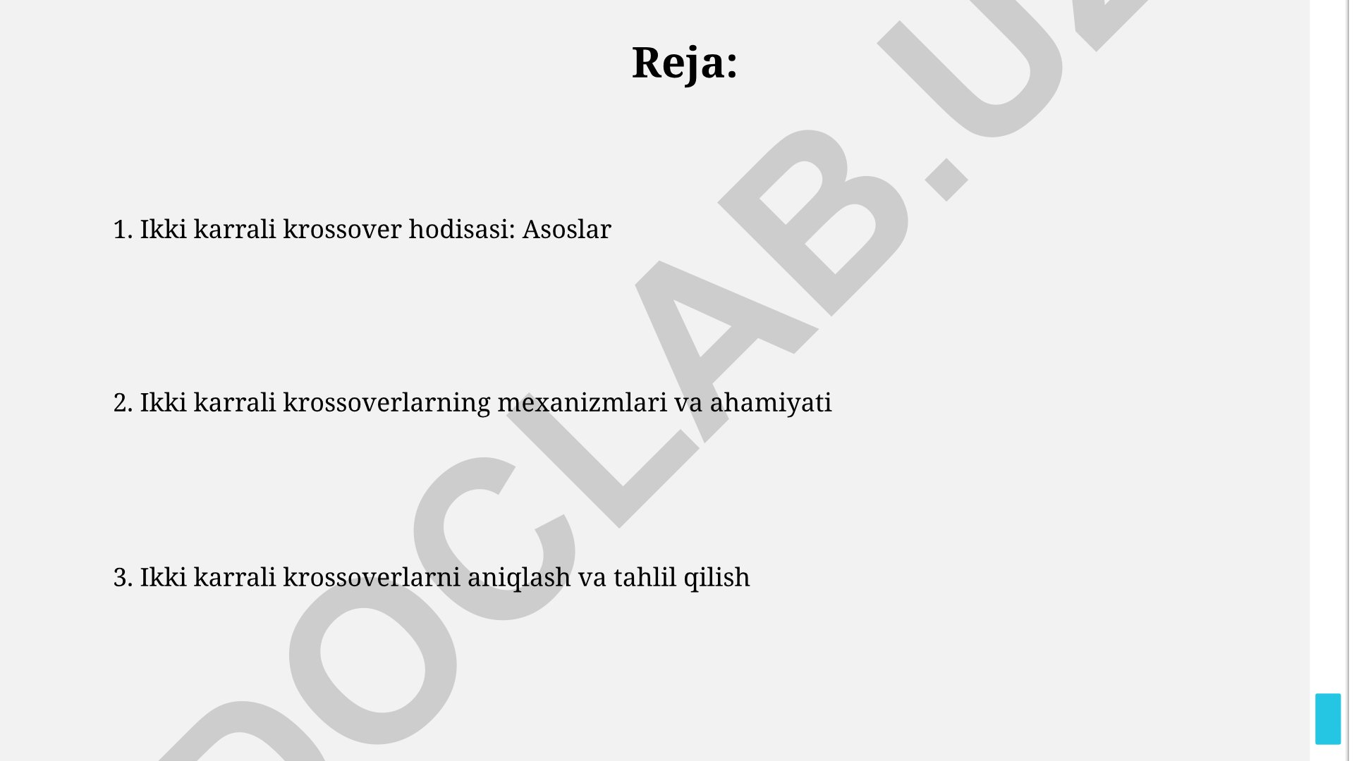 Ikki karrali krossover hodisasi: mexanizmlari va ahamiyati