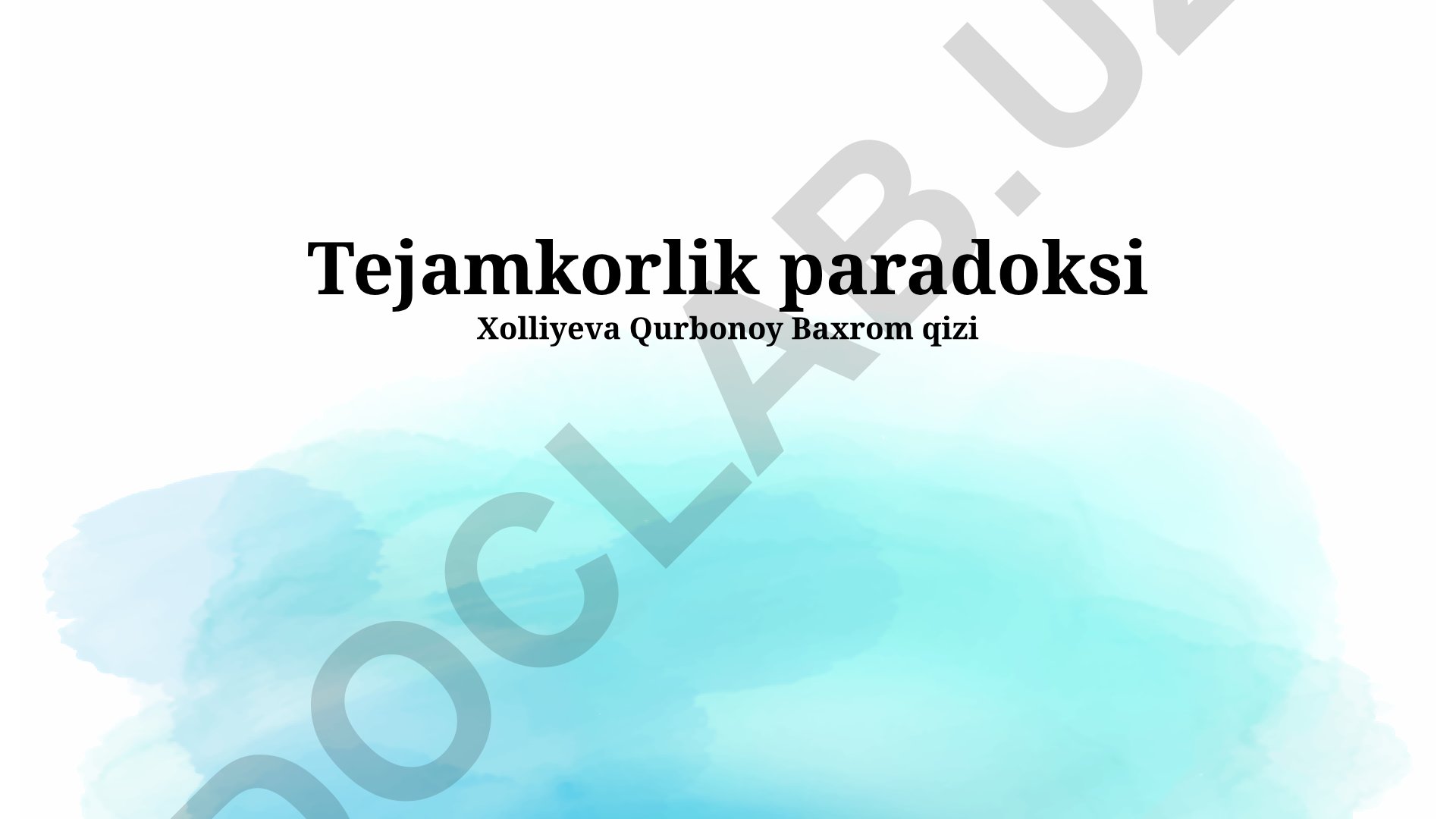 Tejamkorlik paradoksi va hamkorlik strategiyalari