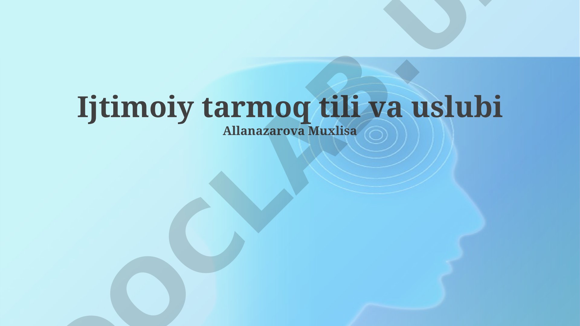 Ijtimoiy tarmoq tili va uslubi