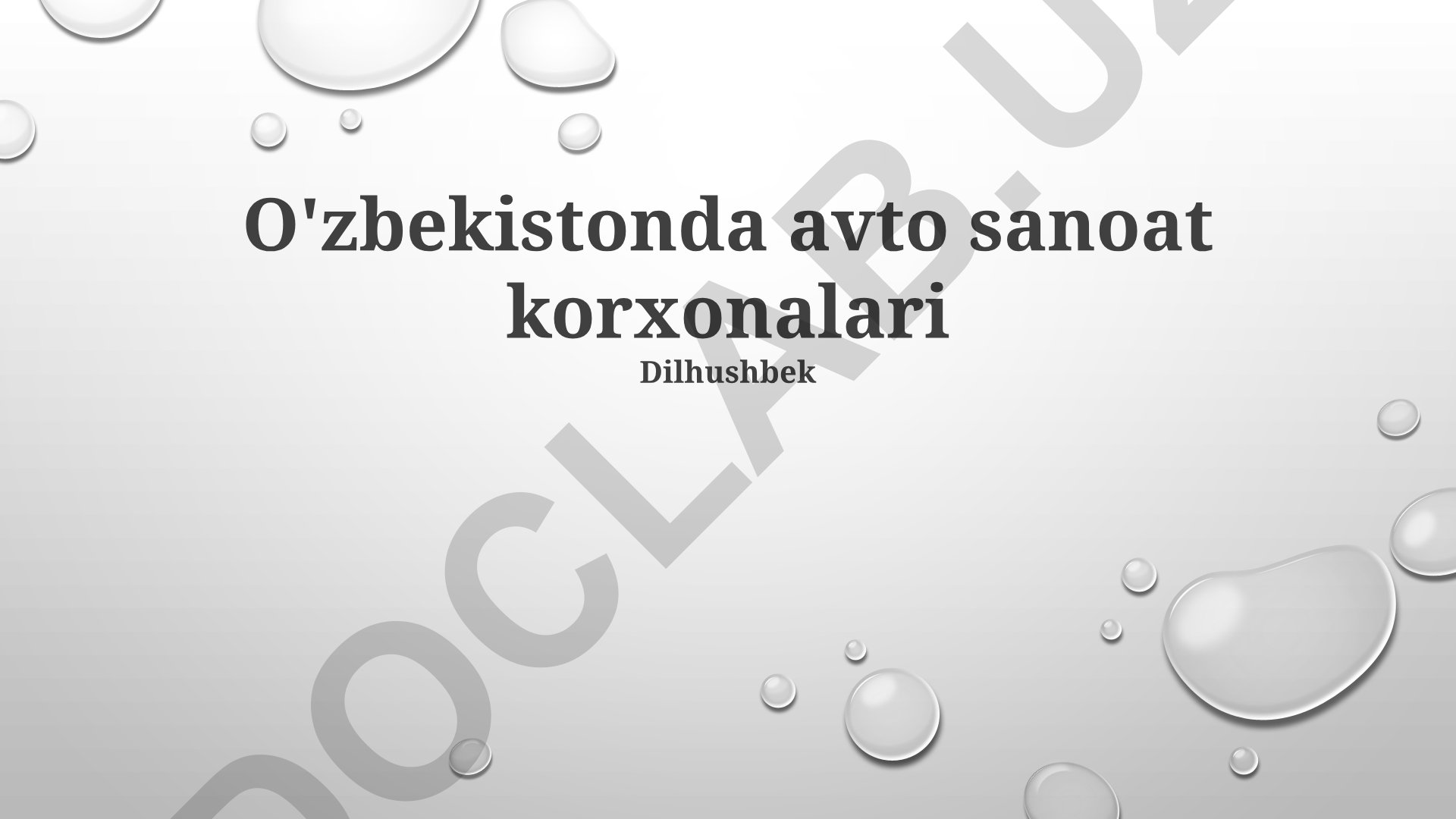 O'zbekistonda avto sanoat korxonalari bozor tahlili va kelajak rejalari