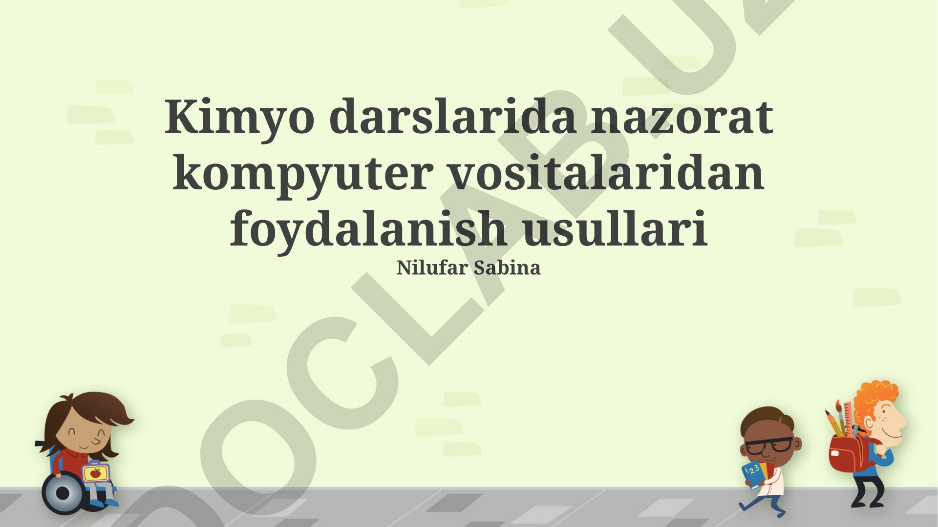Kimyo darslarida nazorat kompyuter vositalaridan foydalanish usullari