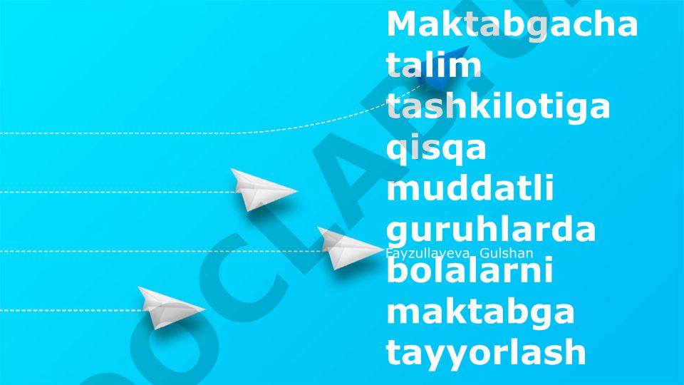 Qisqa muddatli guruhlarda bolalarni maktabga tayyorlash
