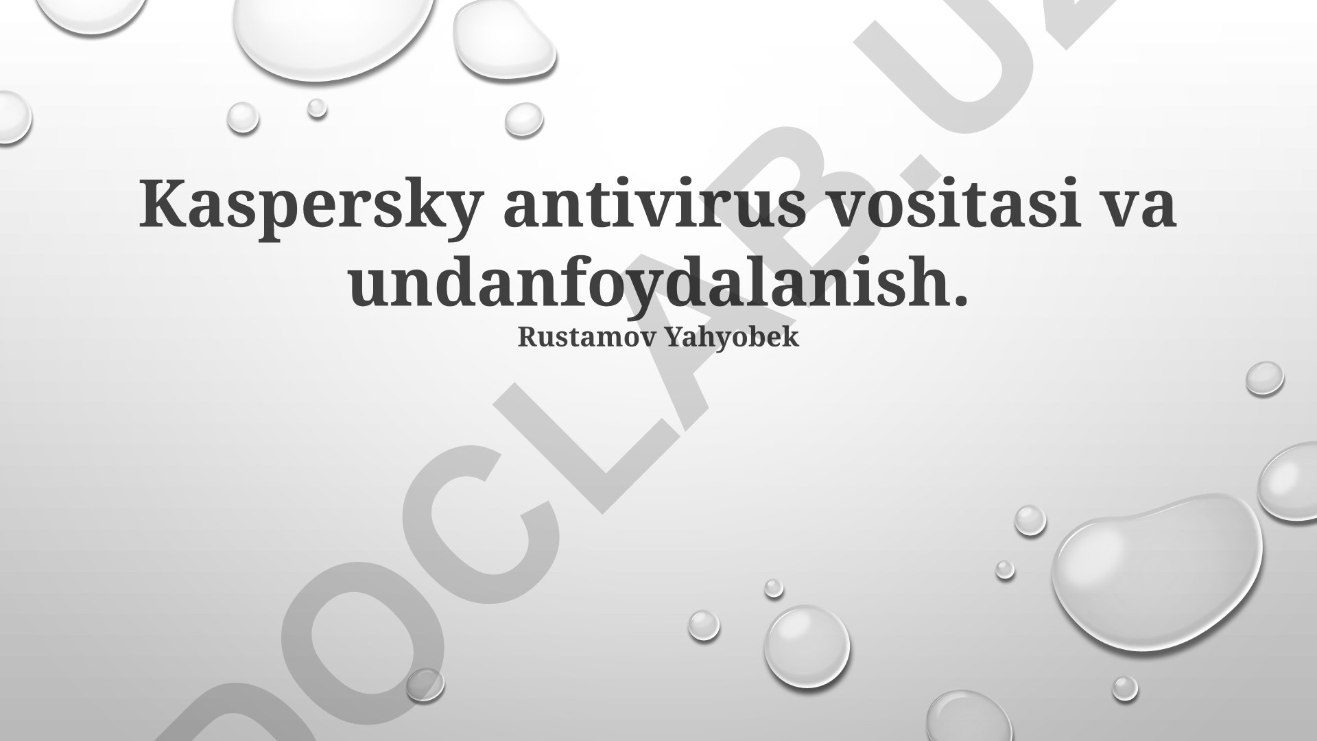 Kaspersky antivirus dasturi va undan foydalanish
