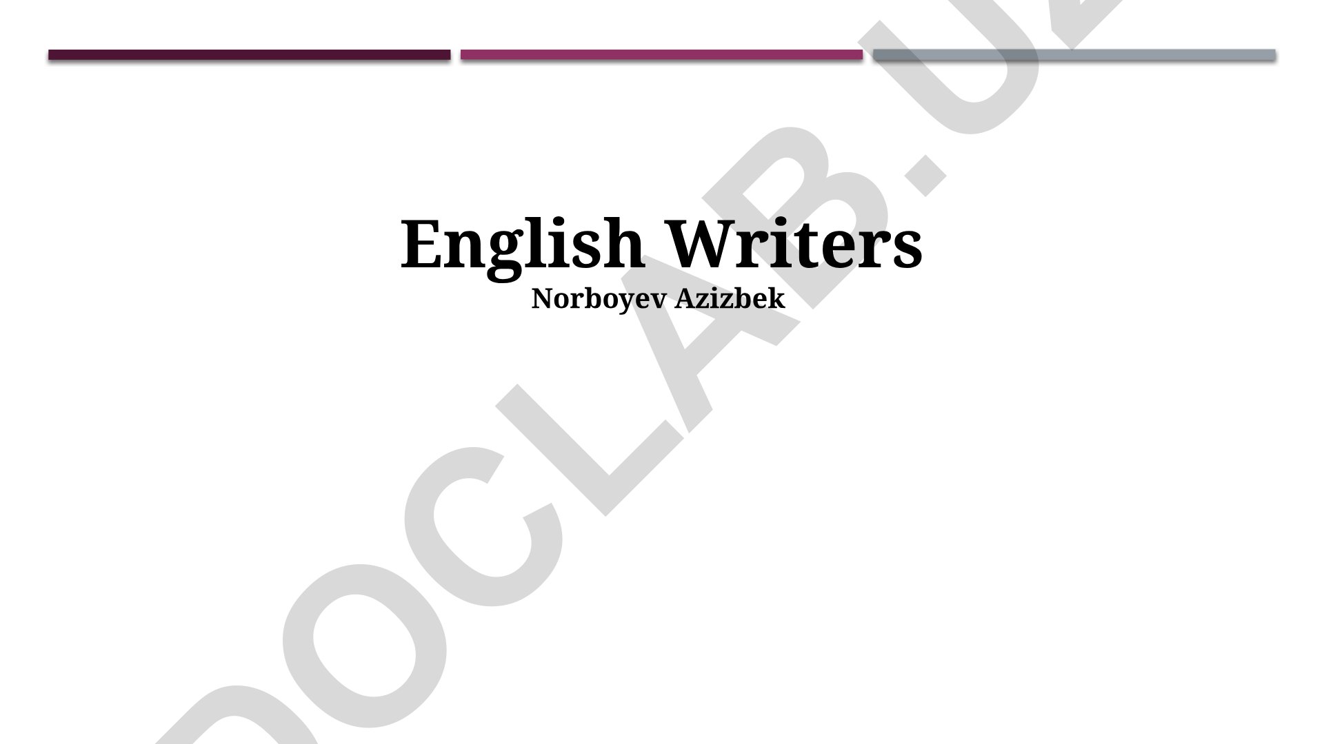 Renaissance and Elizabethan Masters to Romantic Period English Literature