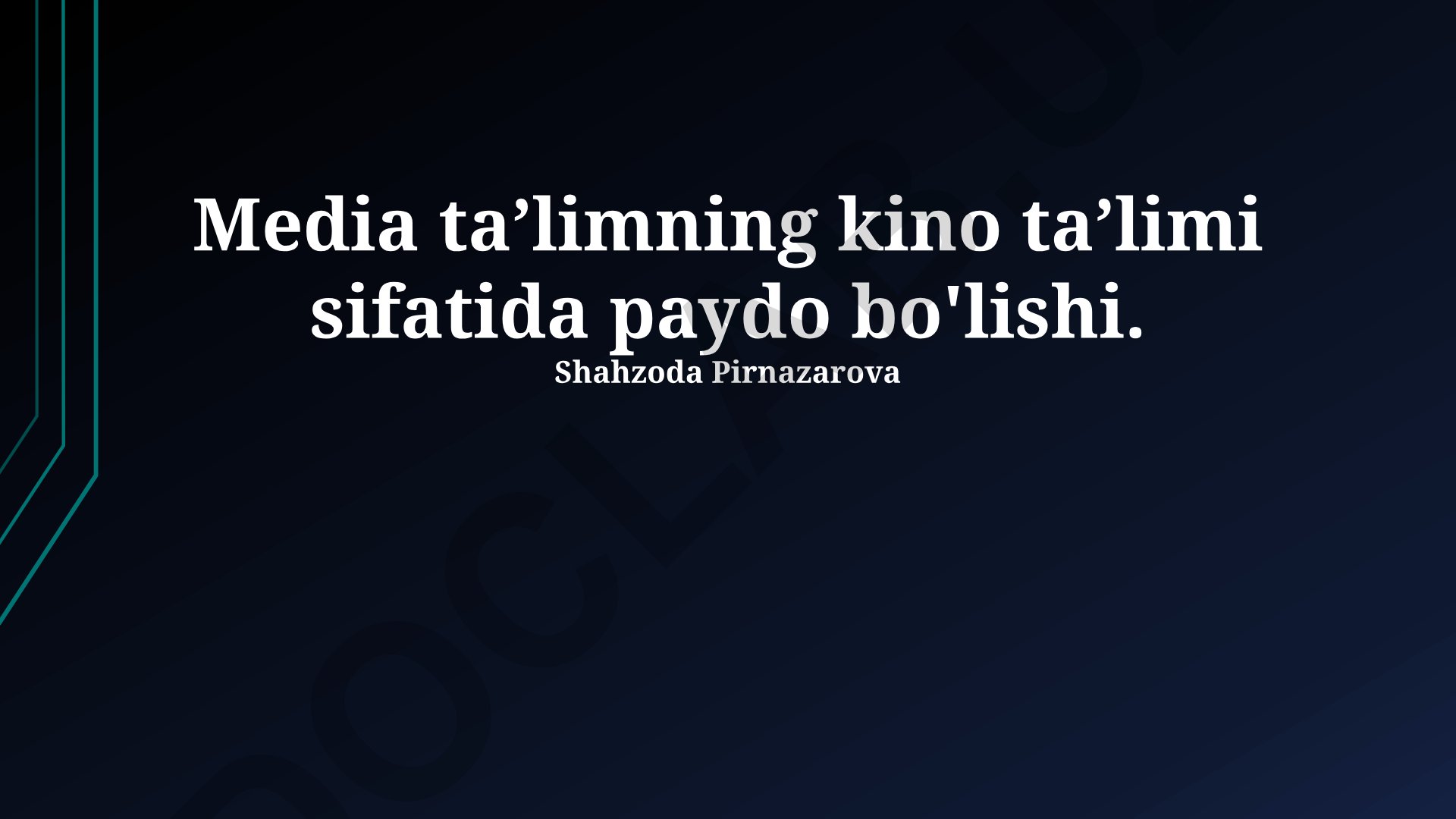 Media taʼlimning kino taʼlimi sifatida paydo bo'lishi