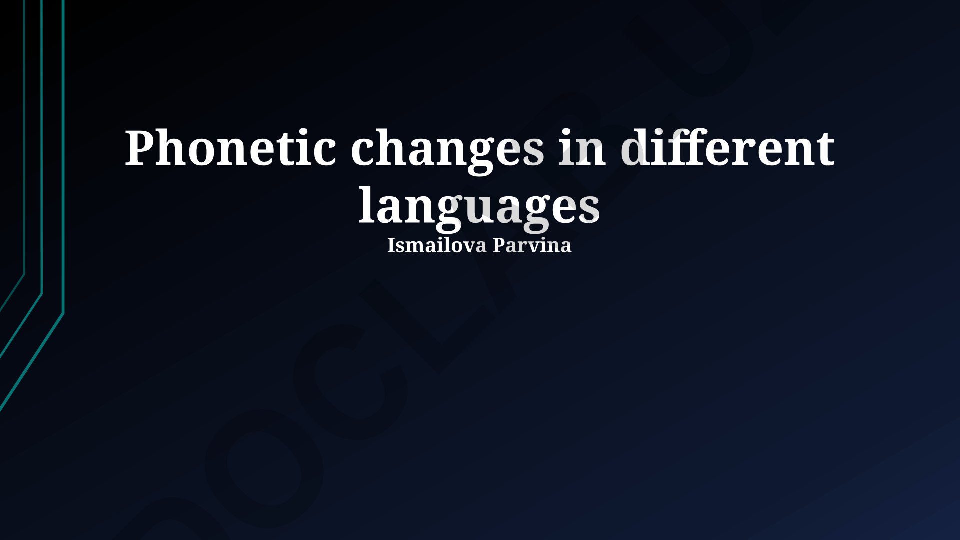 Phonetic changes in different languages