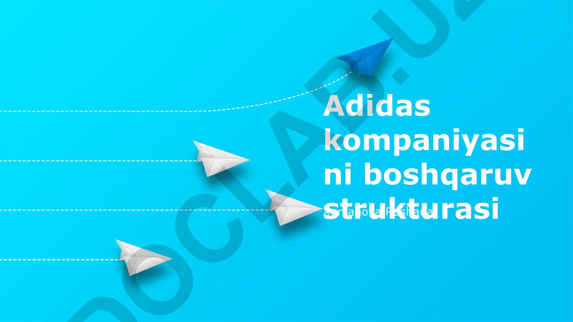 Adidas kompaniyasining boshqaruv tuzilmasi va bo'limlari