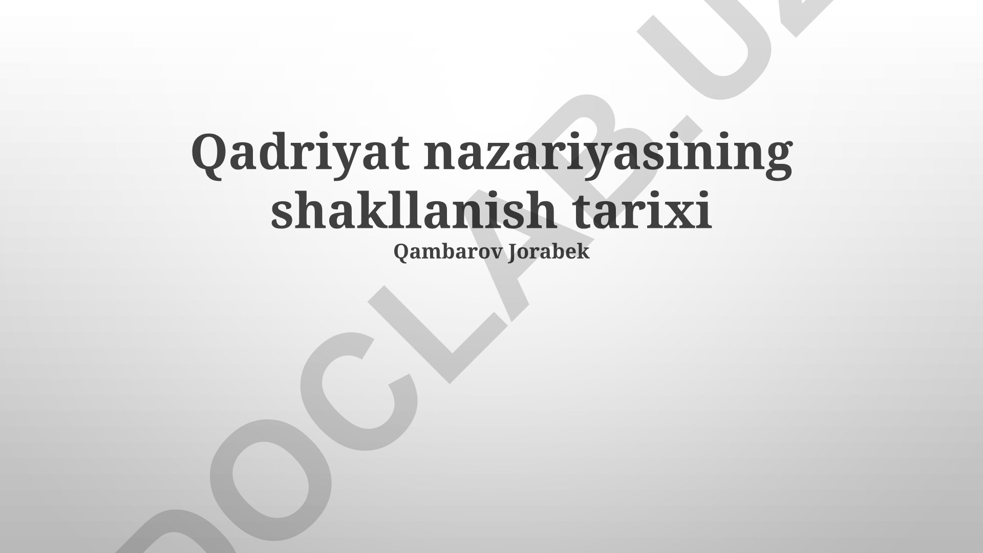 Qadriyat nazariyasining shakllanish tarixi