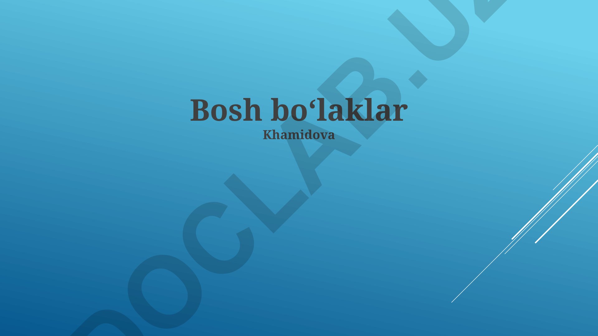 Bo'laklarning texnik xususiyatlari va turlari