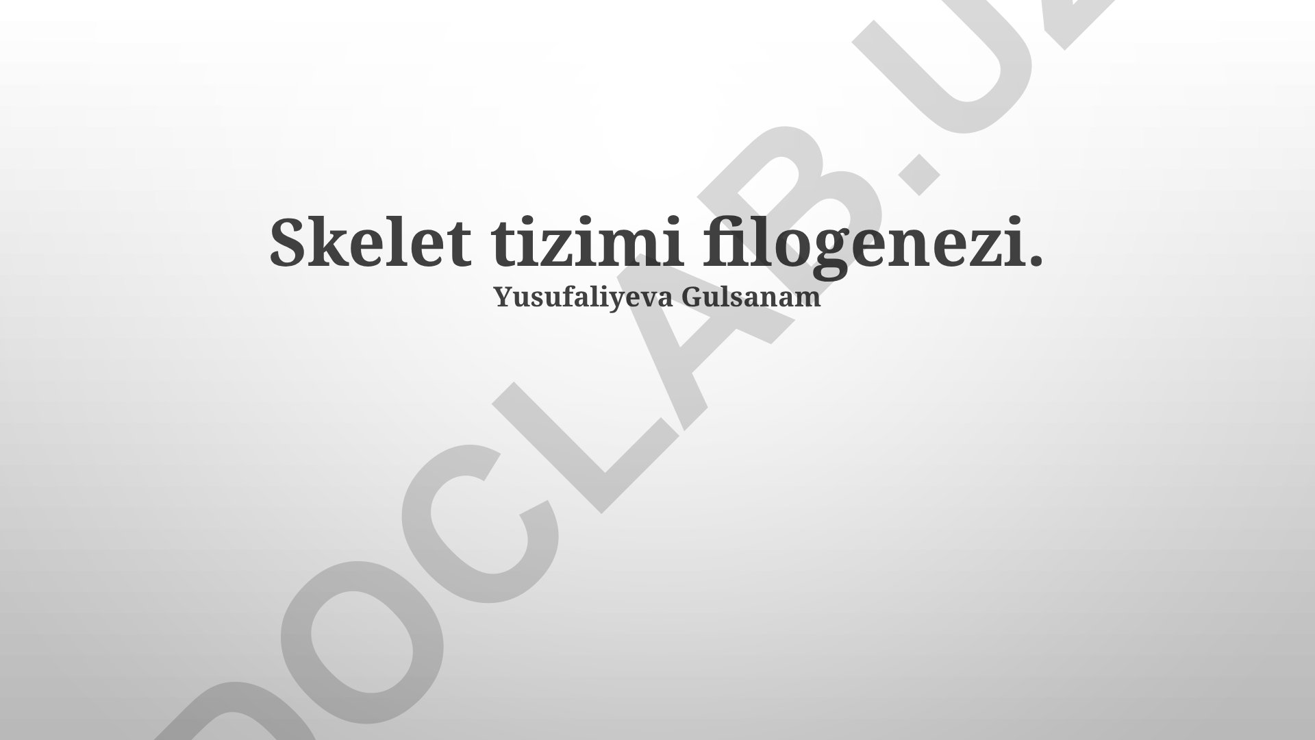 Skelet tizimi filogenezi