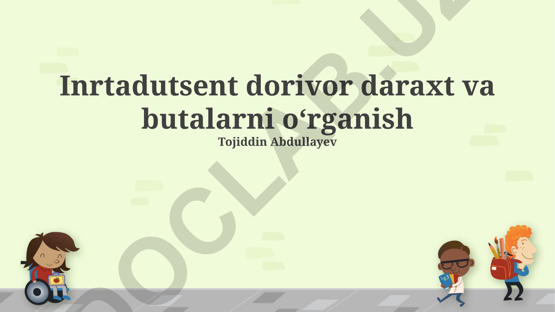 Dorivor daraxt va butalarni oʻrganish