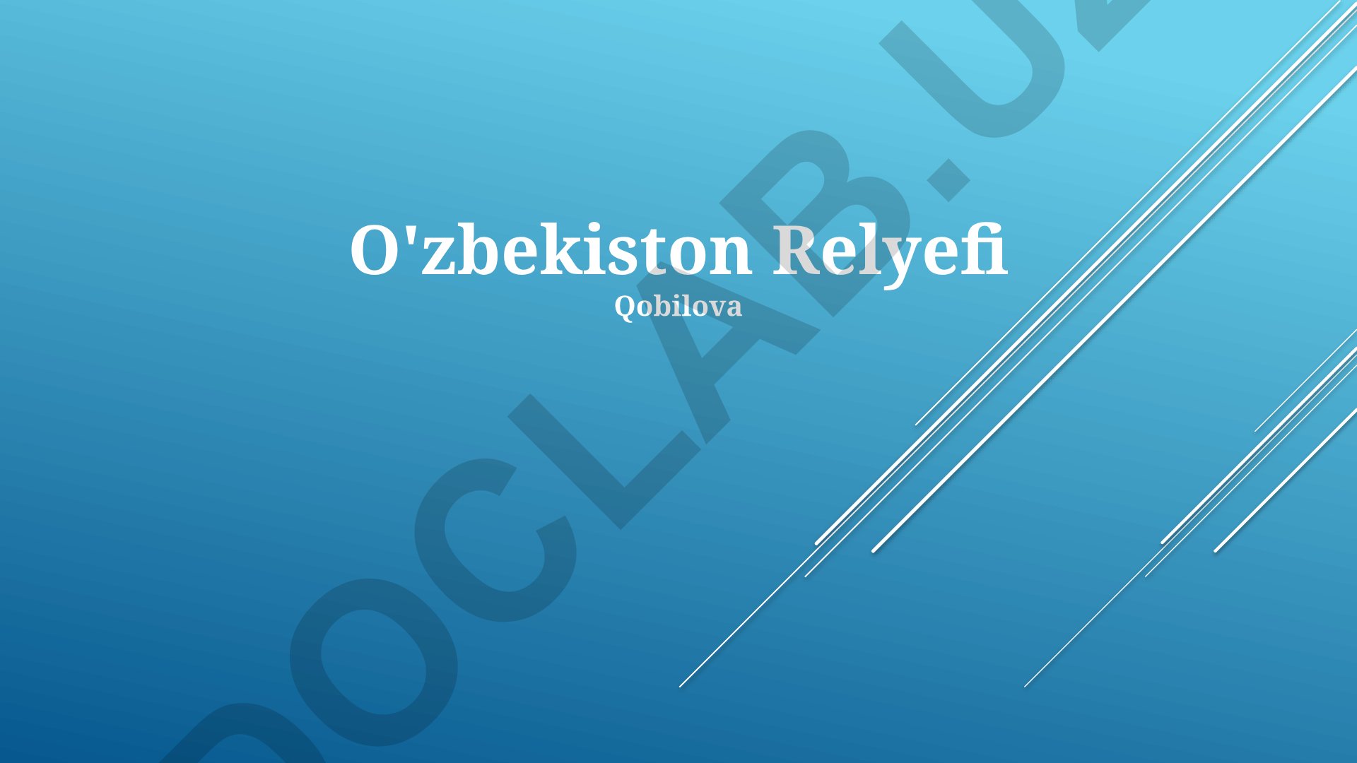 O'zbekiston relyefi xususiyatlari va iqlimga ta'siri