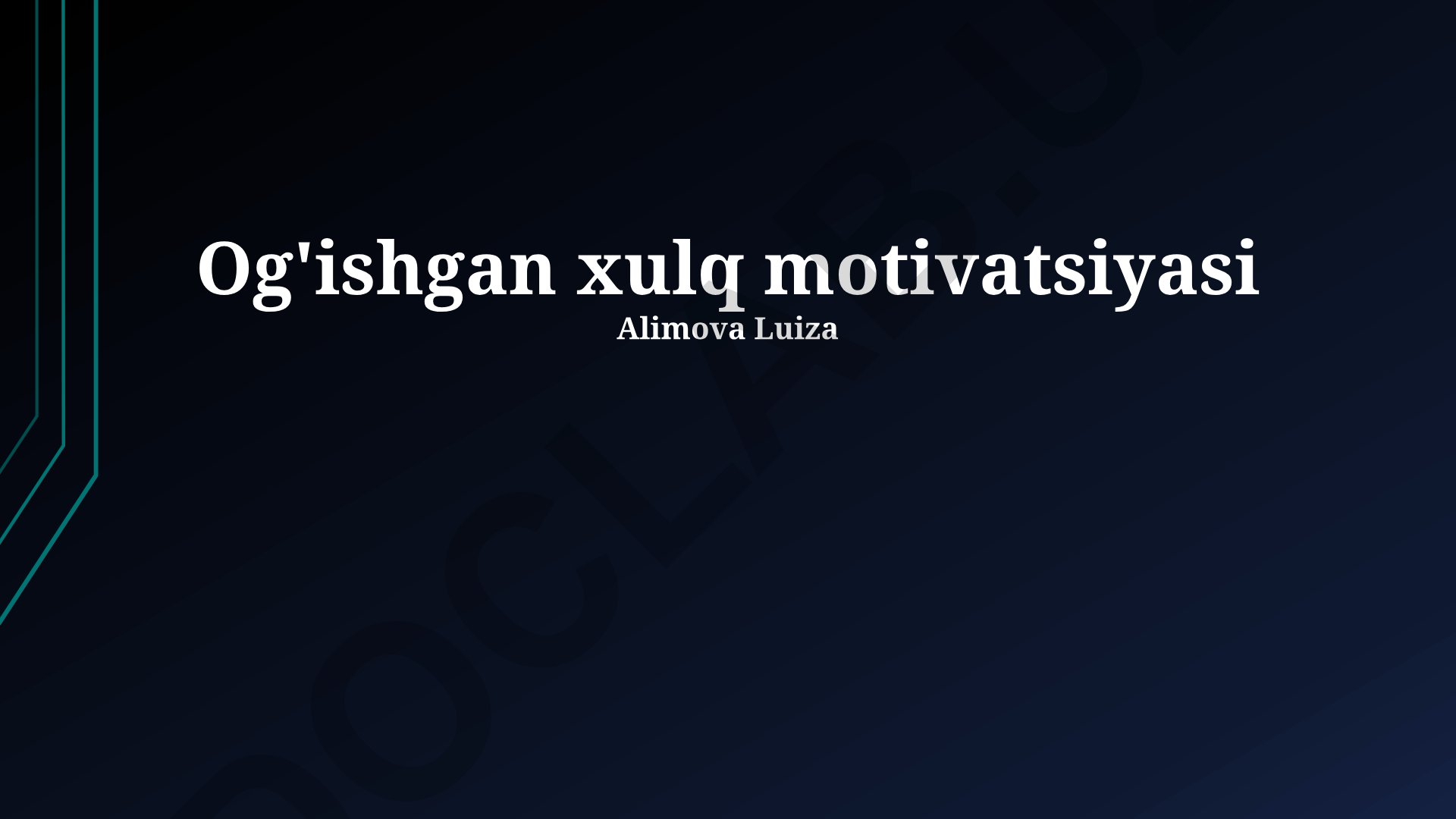 Og'ishgan xulq motivatsiyasi