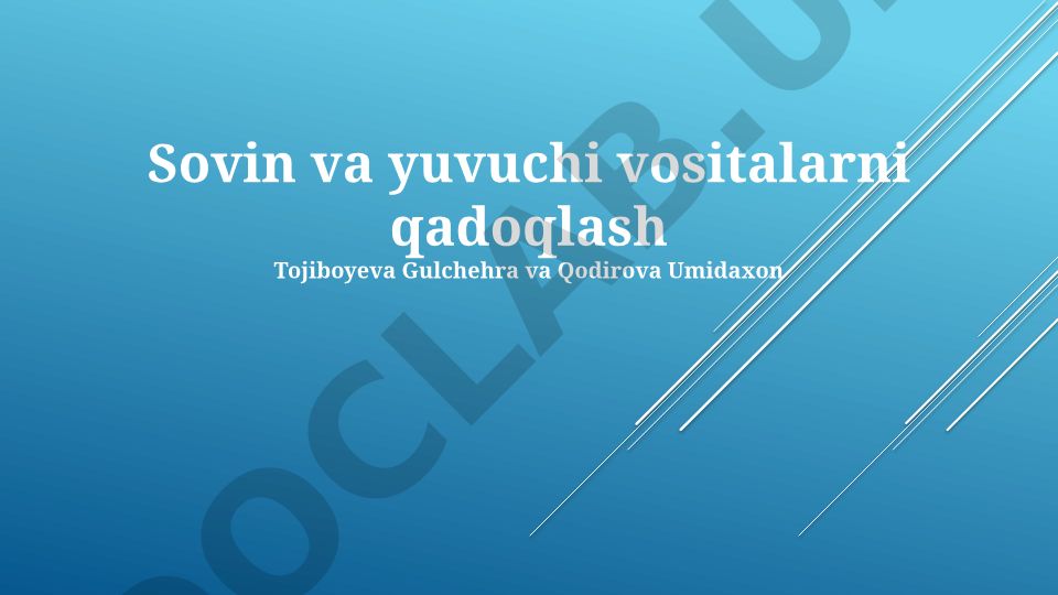 Sovin va yuvuchi vositalarni qadoqlash