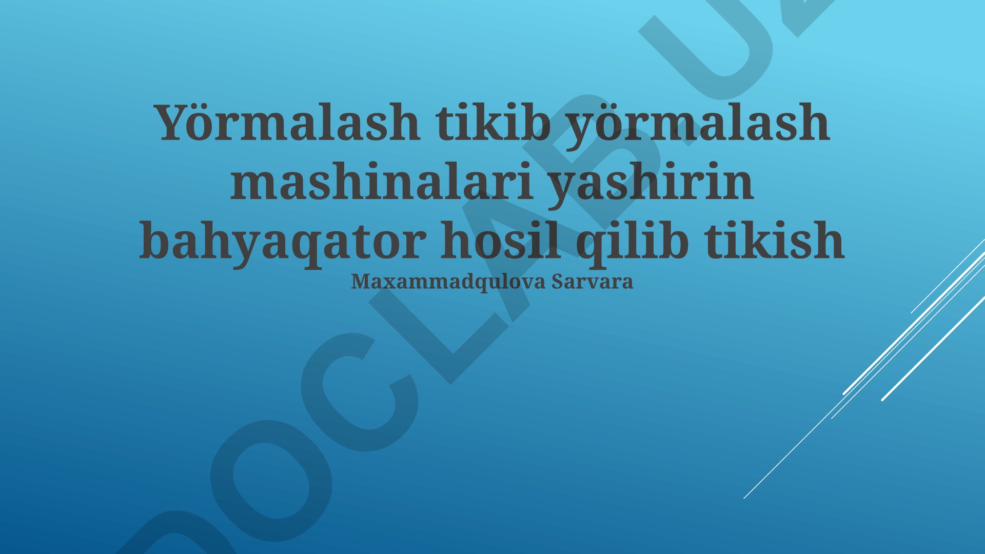Maxfiy tikuv ishlab chiqarish va kasbiy tikuv mashinalari