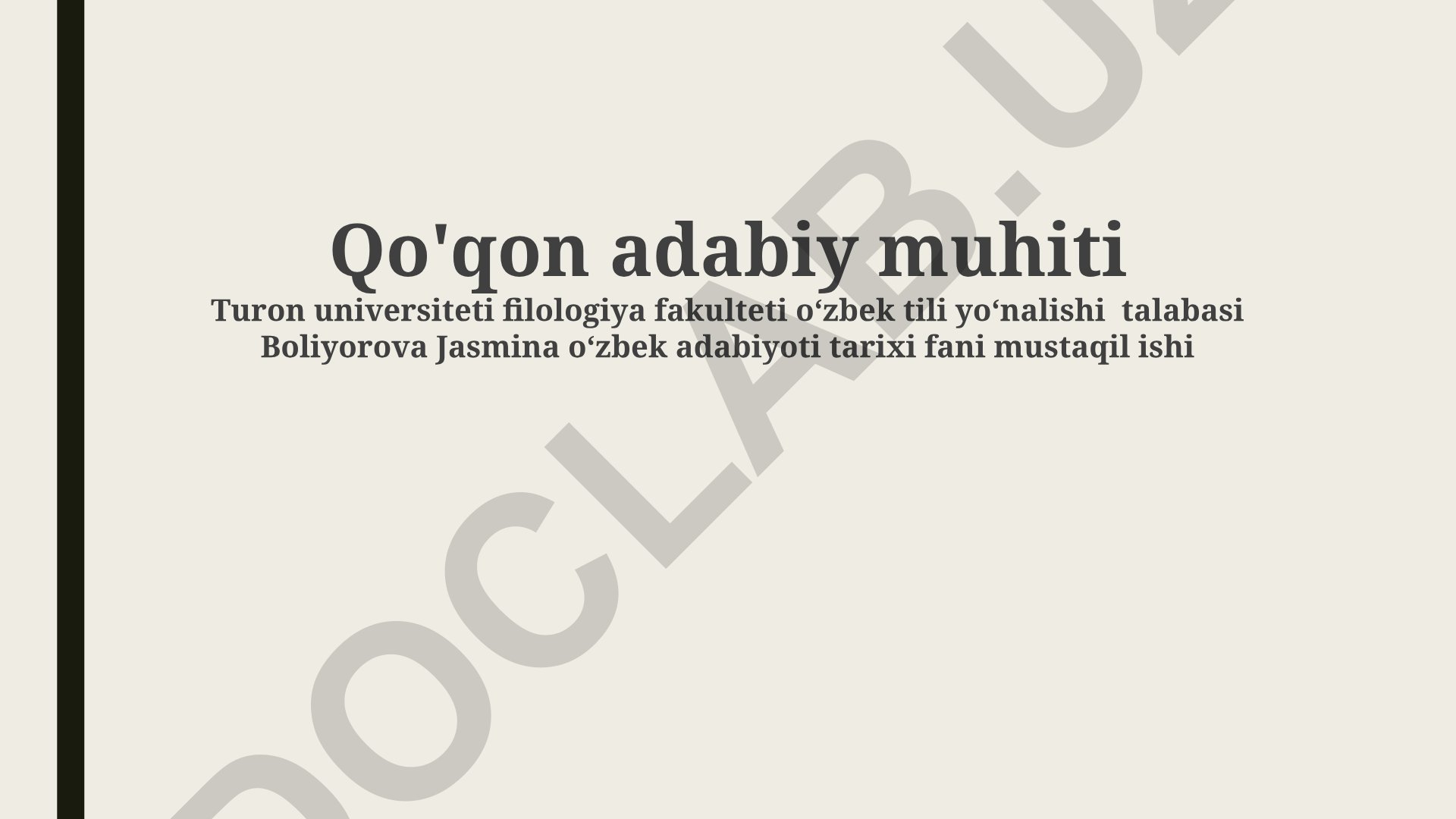 Qo'qon adabiy muhiti: tarixiy kelib chiqishi, xususiyatlari va zamonaviy davr