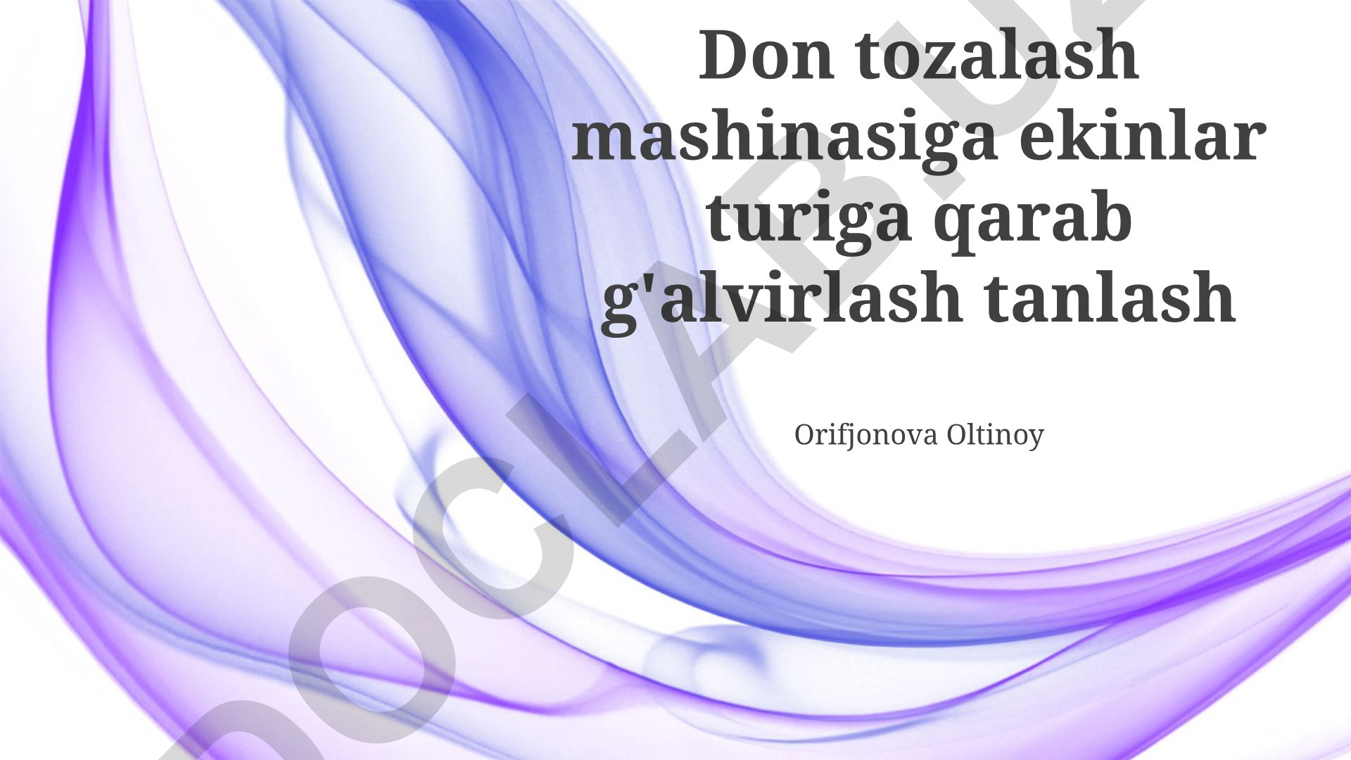 Don tozalash mashinalari uchun ekin turiga qarab elak tanlash