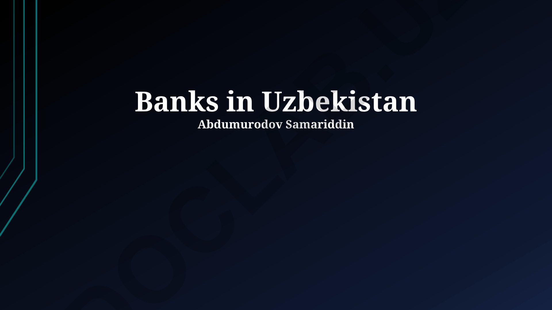 O'zbekiston bank tizimi: tuzilishi, tartibga solish va rivojlanish