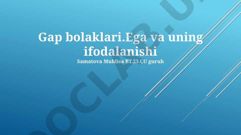 Defektiv gaplar va eganing tushib qolishi