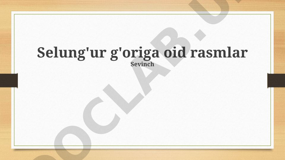 Selung'Ur g'or rasmlari va madaniyati