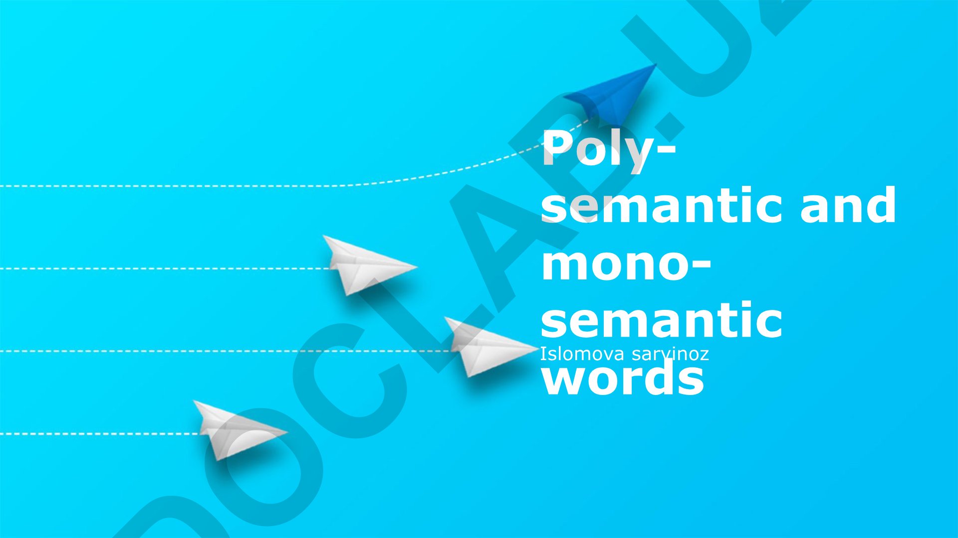 Polysemantic and monosemantic words: definitions, examples and applications