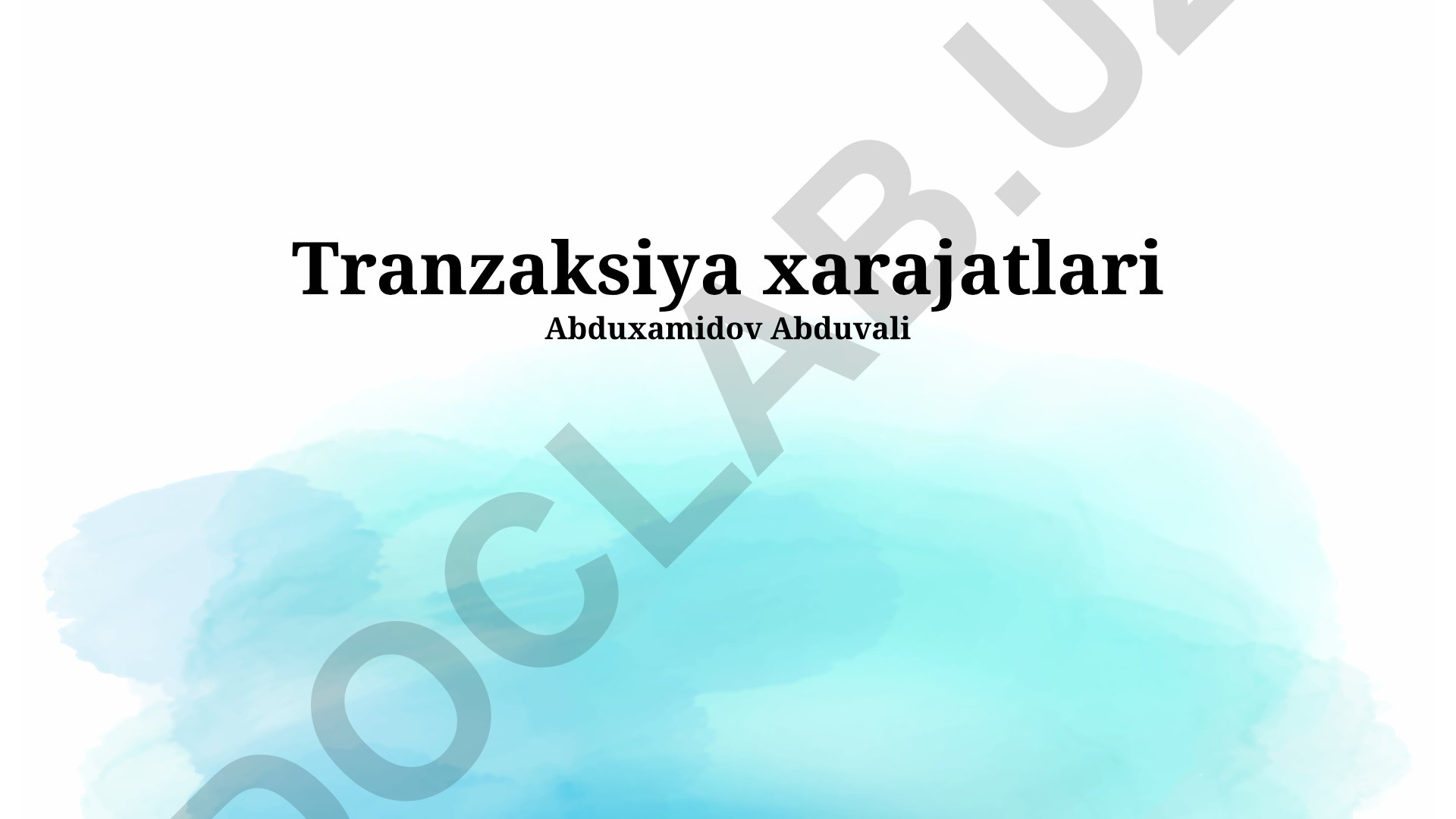 Tranzaksiya xarajatlari turlari va minimallashtirish