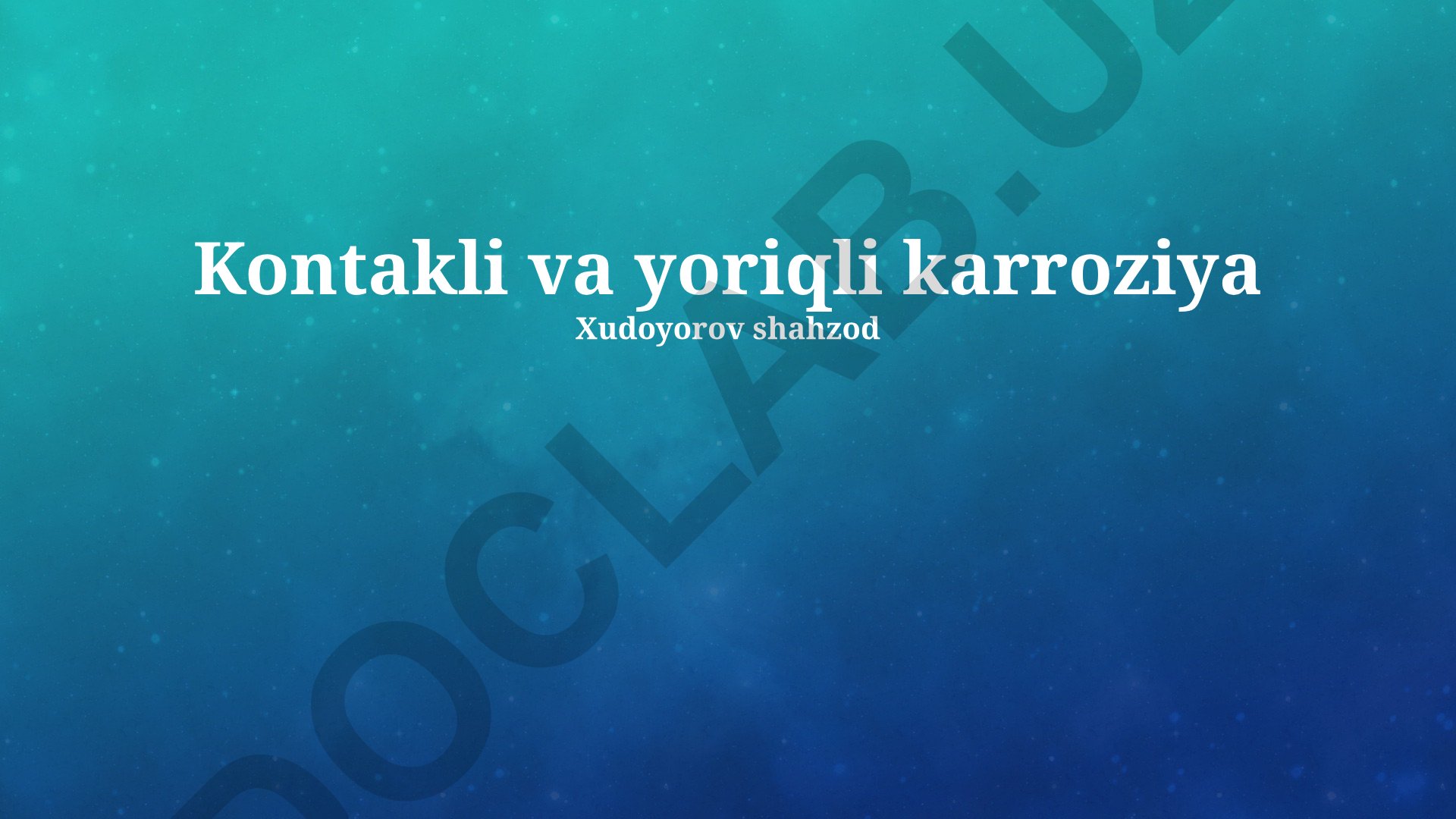 Kontaktli va yoriqli karroziya