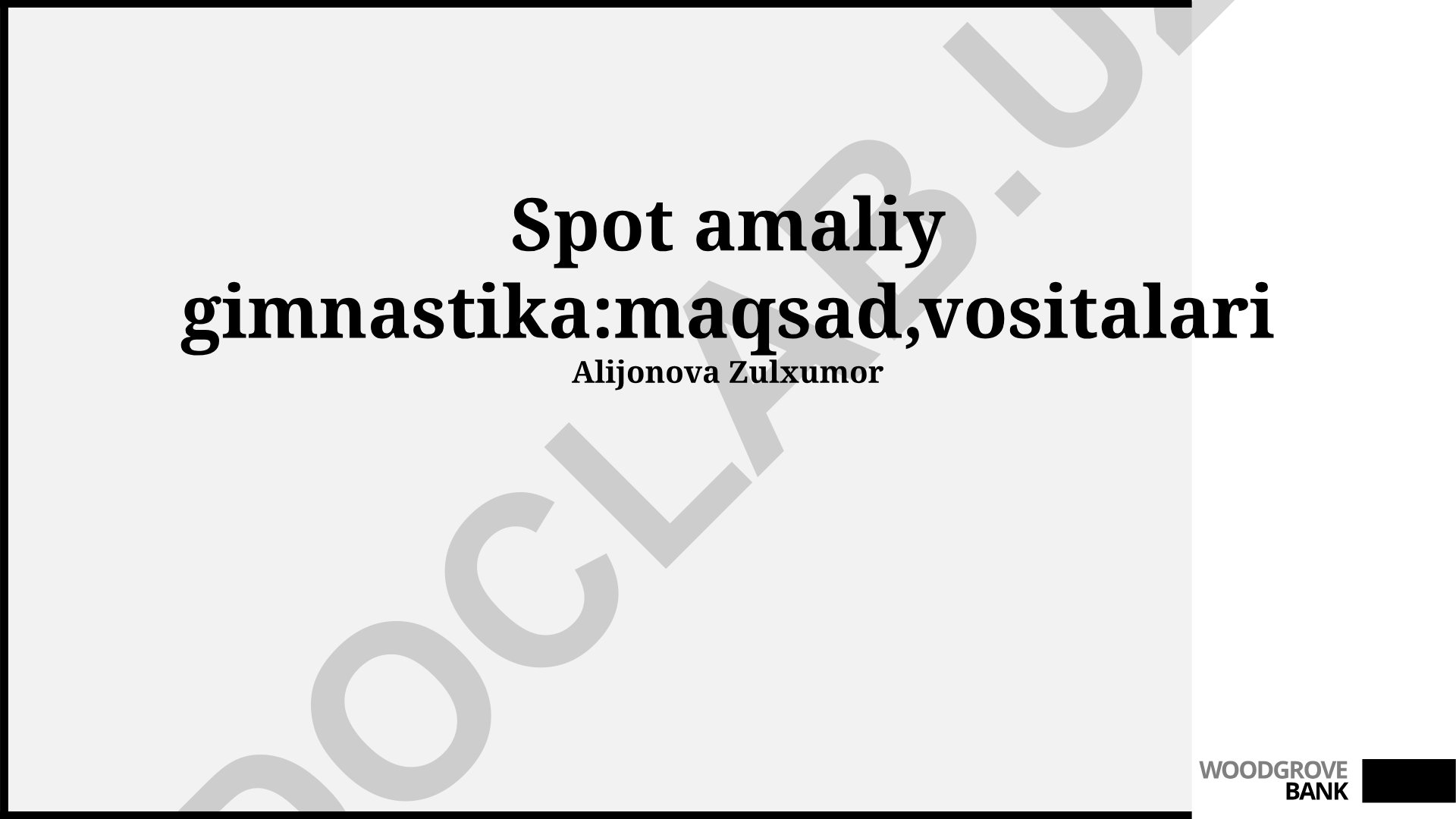 Sport akrobatikasining maqsad va vositalari