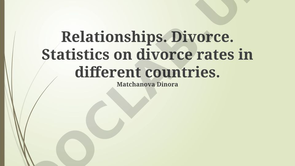 Global Divorce Trends: A Statistical Overview