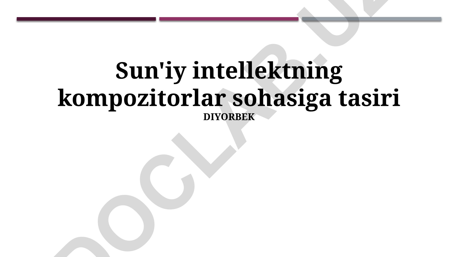 Sun'iy intellektning kompozitorlar sohasiga tasiri