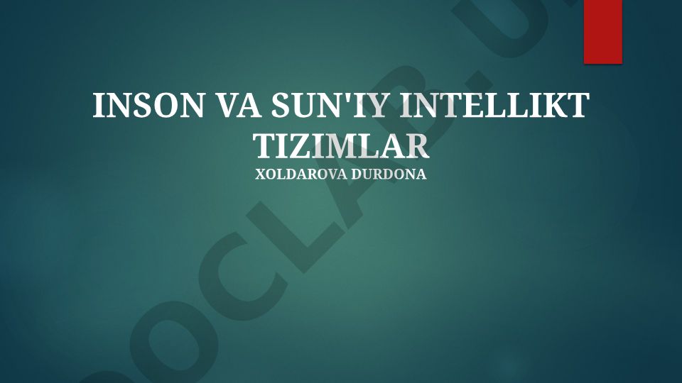 Inson va Sun'iy Intellekt Tizimlari: Taqqoslash va Hamkorlik