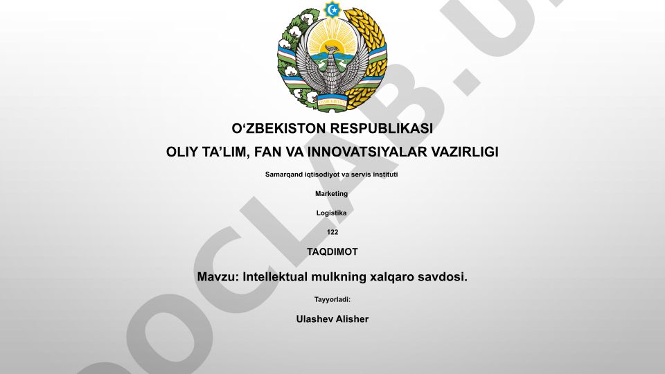 Intellektual mulkning xalqaro savdosi