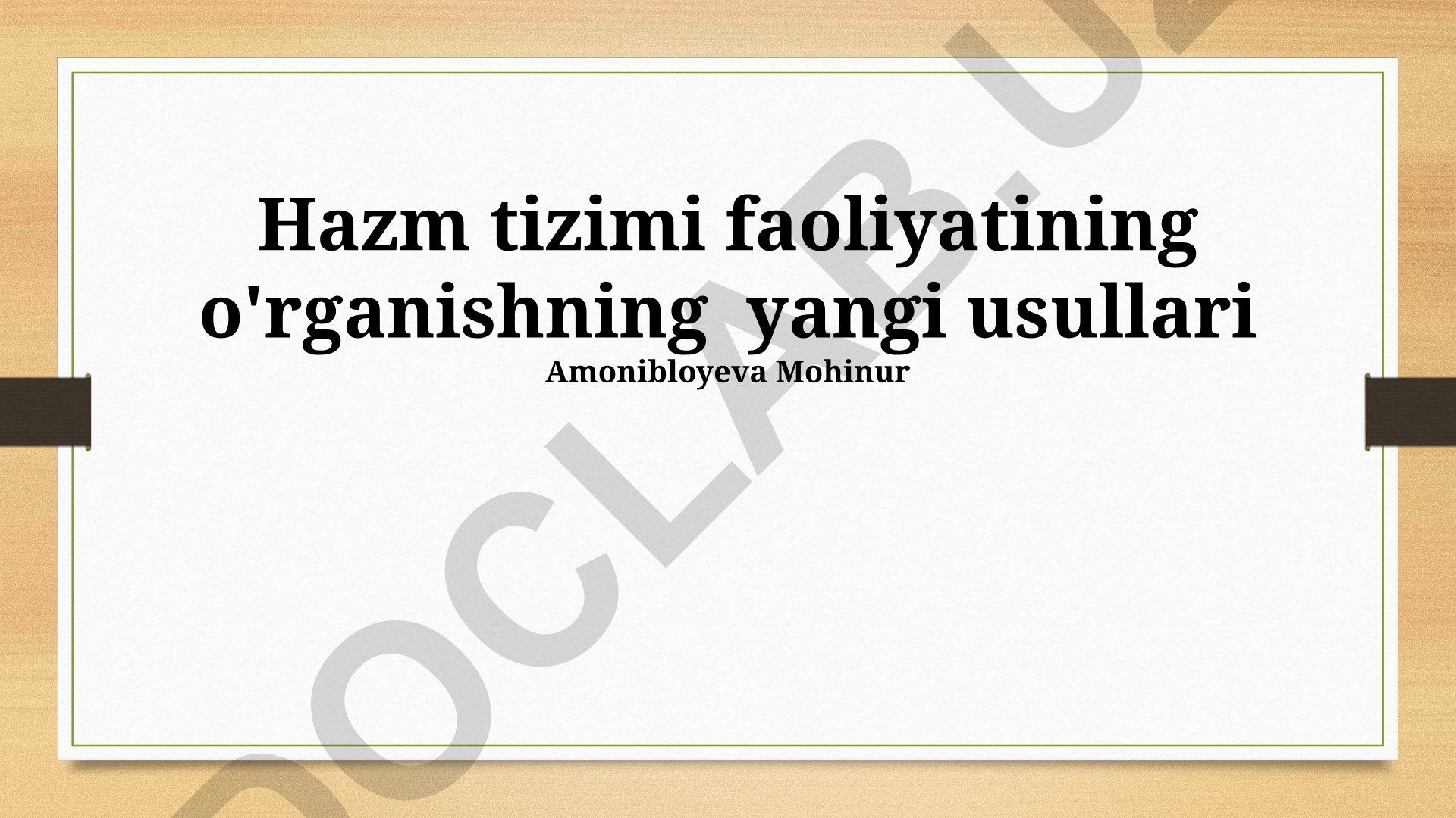 Hazm tizimi faoliyatini o'rganishning yangi usullari