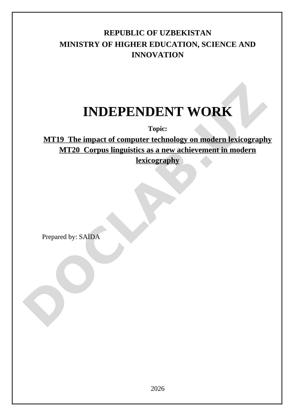 The impact of computer technology on modern lexicography