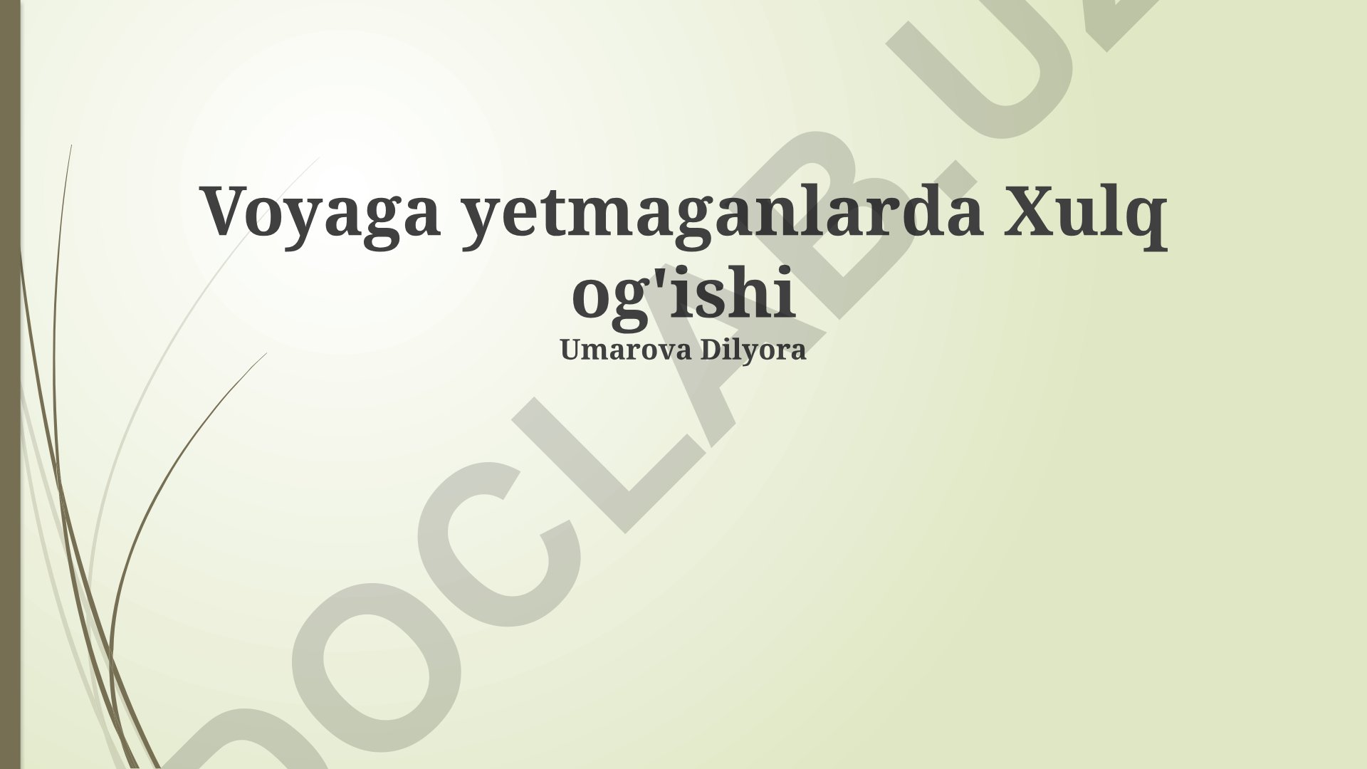 Voyaga yetmaganlarda xulq-atvor buzilishlari